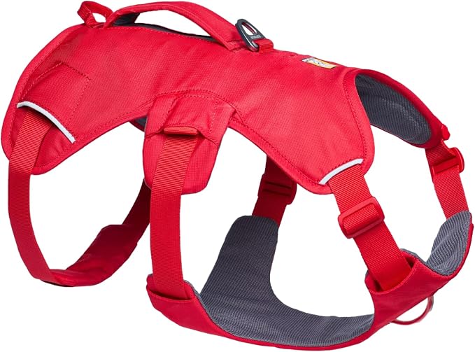 Ruffwear, Web Master, Multi-Use Support Dog Harness, Hiking and Trail Running, Service and Working, Everyday Wear, Red Canyon, XX-Small by RuffwearInc