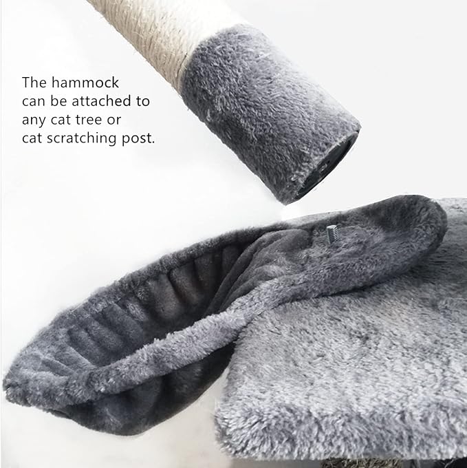 SHENGOCASE 14.6" 2-Pack Brown Nest Basket Lounger Hammock Bed Replacement for Cat Tree Tower, 5-Pack Hanging Toys, Cat Tree Accessories Hammock Attachment (Large 2pcs, Brown) - Image 5