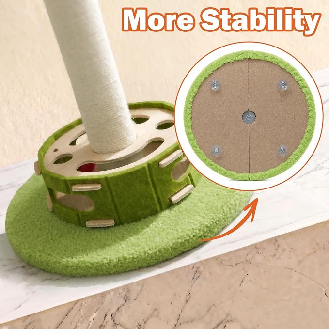 Tall Cat Scratching Post with Cat Puzzle Toys, Interactive Cat Toys | 40 cat toys, 35 Inch, Large Cat Post with Rotating Hanging Toys, Cat Toys for Bored Indoor Adult Cats, Stable, Sisal Rope - Image 6