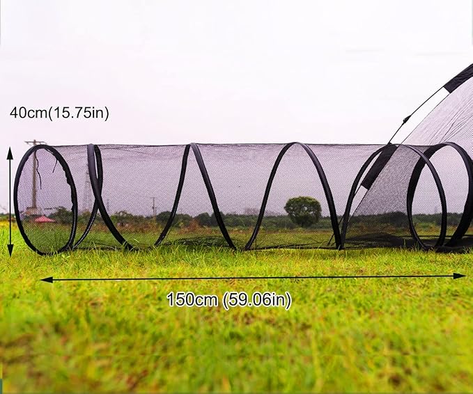 3 in 1 Portable Cat Playpen Outdoor Enclosures-Pop-uped Visual Net Pet Play Tent Tunnels Compound House for Cat Puppy Rabbit Small Animals-Large - Image 5
