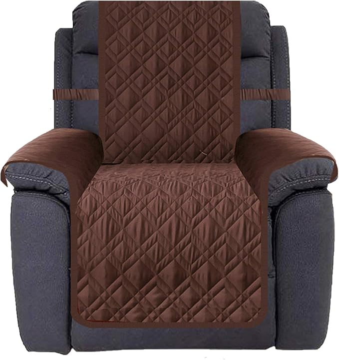 Ameritex Waterproof Nonslip Recliner Cover Stay in Place, Dog Chair Cover Furniture Protector, Ideal Recliner Slipcovers for Pets and Kids (Chocolate, 23") by Ameritex