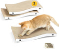 Cat Scratcher, Durable Scratch Pad, Corrugated Cardboard Scratching Board for Indoor Cats, Heavy Duty, Double-Sided Usability, Recyclable, with Catnip, Large, 2 Pack by Conlun