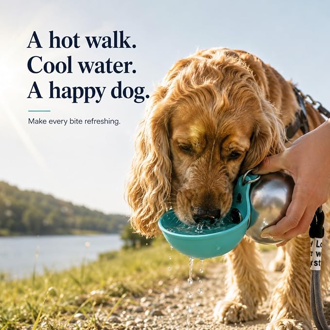 Portable Small Dog Water Bottle 2 in 1 Travel Dog Water Dispenser with Bowl | 10oz Dog Water Bottles Stainless Steel No-Spill Puppy Water Bottle for Walking Small Dog Leak-Proof Collapsible Silicone Bowl - Image 3