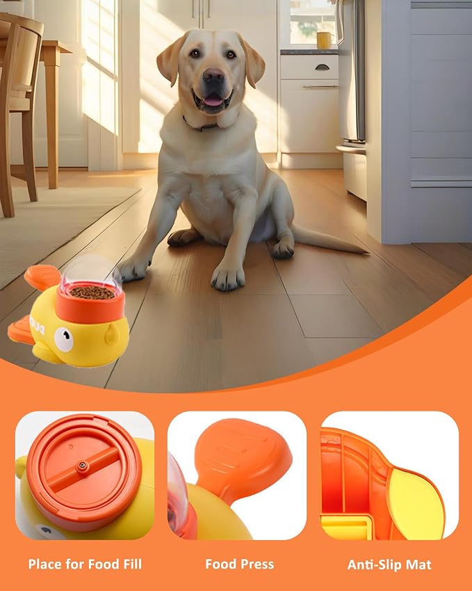 Interactive Dog Puzzle Toy Treat Dispenser Dog Toys, Duck Shape Slow Feeder | Eenrichment Toys for Small Medium Dogs & Cats, Promotes IQ Training Reduces Bloating Anti Gulping - Image 7