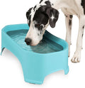 Neater Pet Brands Extra Large Water Bowl for Dogs, Outdoor Dog Water Bowl (2.25 Gallon XL Capacity), Big Trough Style Food Dish for Indoors or Outside, No Spill Large Dog Bowls, Aquamarine by NeaterPetBrands