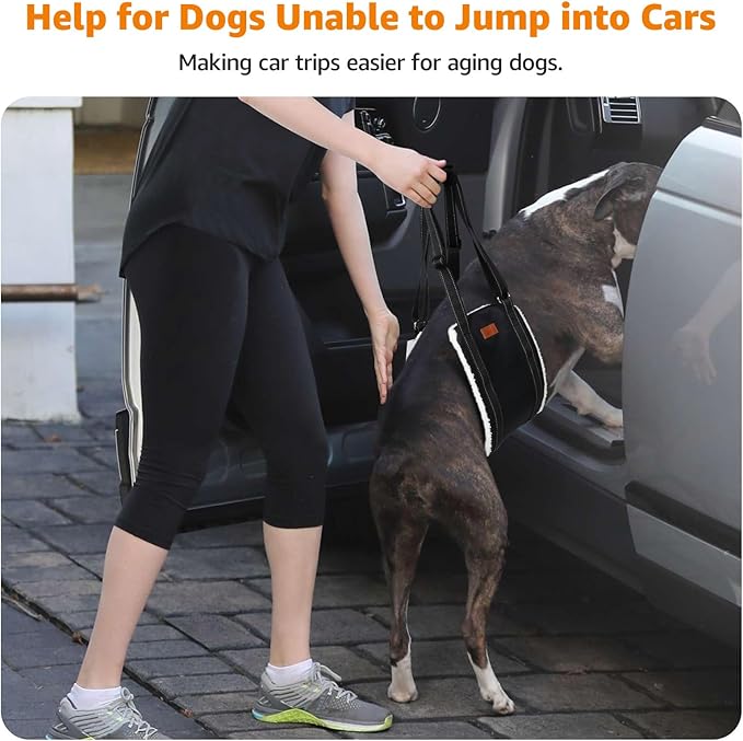 LOOBANI Dog Lift Harness for Large Dogs Hind Leg Support for Weak Rear Legs | Walking & Stair Assistance, Senior Dog Mobility, Padded Comfort, Adjustable Fit, Lightweight Nylon, Soft Plush Lining - Image 3