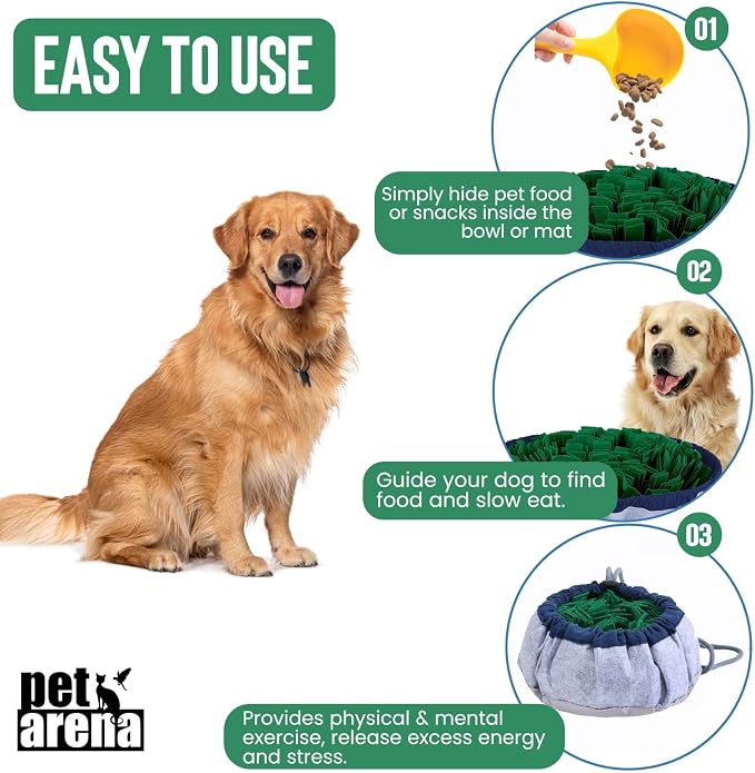 PET ARENA Adjustable Snuffle Mat for Dogs Puzzle Feeder Toy | Promotes natural hunting instincts, reduces boredom, supports mental stimulation, and provides engaging playtime for pets. - Image 3