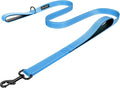 Dog Leash 4ft Long,Double Handle Dog Leash for Control Training | Heavy Duty Dog Leads with Traffic Padded Handles, Reflective Leashes for Small Medium Large Dogs(4ft, Sky Blue) by LIEVUIKEN