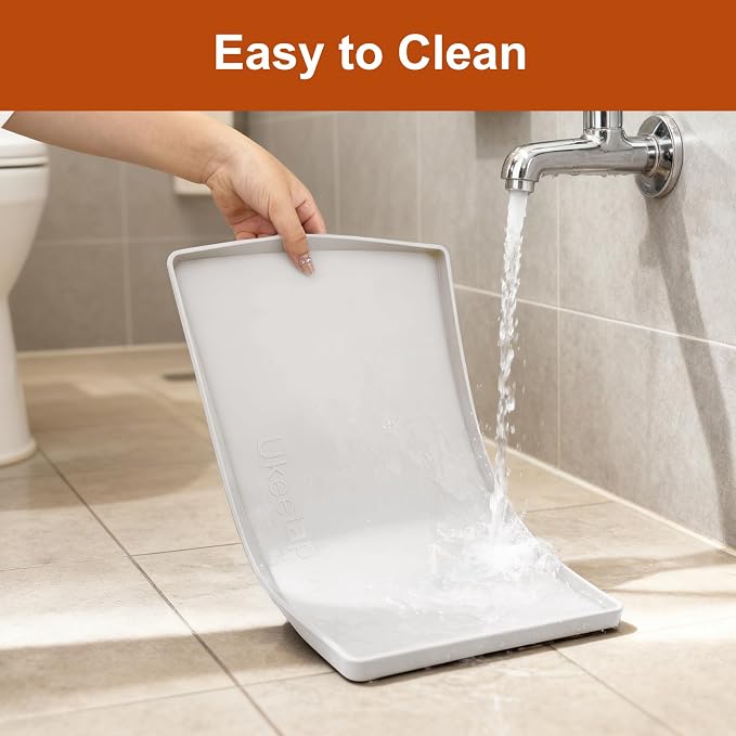 19" x 12" Extra Thick Silicone Mat Waterproof with Raised Edge, White | BPA-Free Non-Slip Dog & Cat Food Mat, Feeding Mat for Food and Water Bowls, Spill Proof Mat to Protect Floors - Image 6