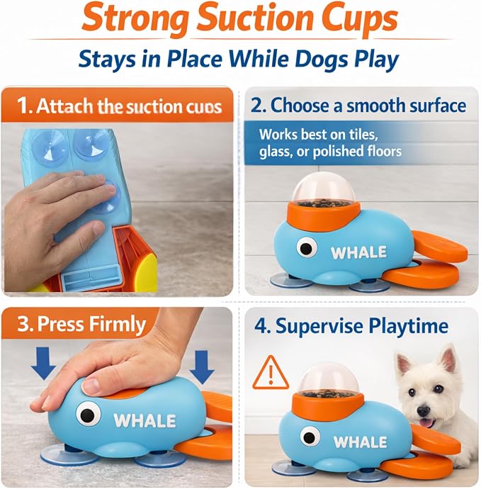 Interactive Dog Toy with Suction Cups, Treat Dispensing Slow Feeder Puzzle for Small & Medium Dogs – Keeps Dogs Busy & Reduces Boredom - Image 5