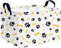 Large Dog Toy Basket Puppy Stuff Storage Bin Organizer Holder Pet Box Doggie Room Decor (Yellow Black A) by MYFLOCYVaseDecor