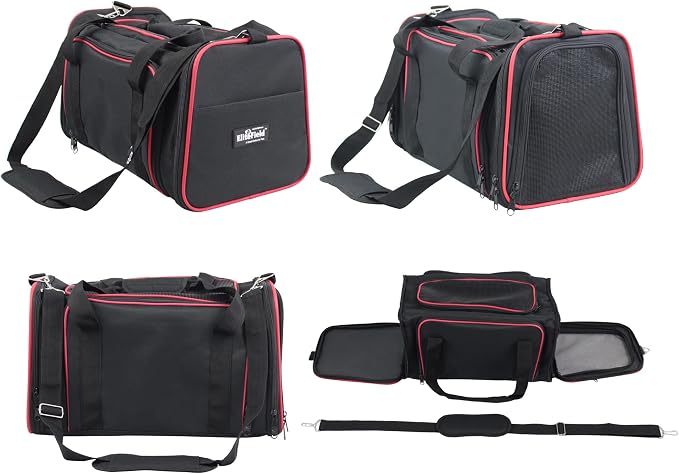 EliteField Expandable Soft Pet Carrier for Cats & Dogs (3-Year Warranty) | Airline Approved, Waterproof, Dual Expansions, Removable Fleece Bed & Cover, Built-In Leash, Top Door, Foldable - Image 6