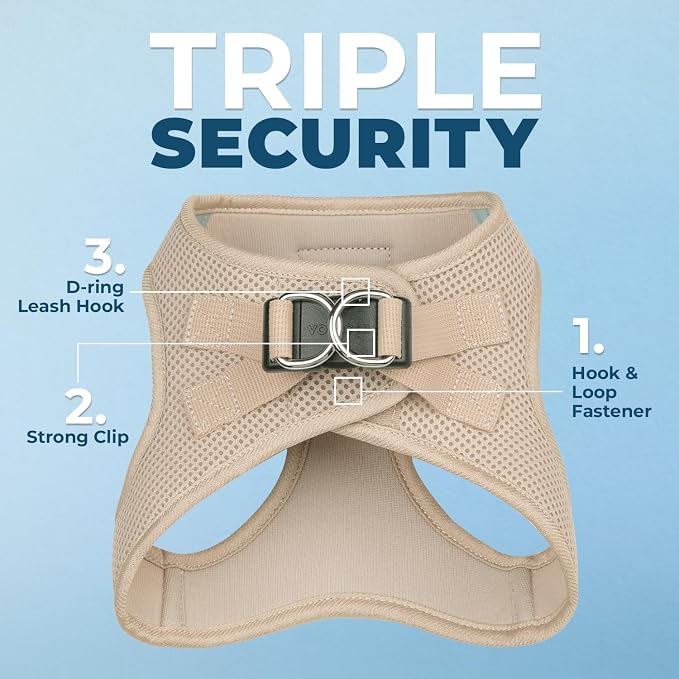 Best Pet Supplies Voyager Step-in Air All Weather Mesh Harness and Reflective Dog 5ft Leash Combo with Neoprene Handle, for Small, Medium and Large Breed Puppies - Khaki, XS - Image 2