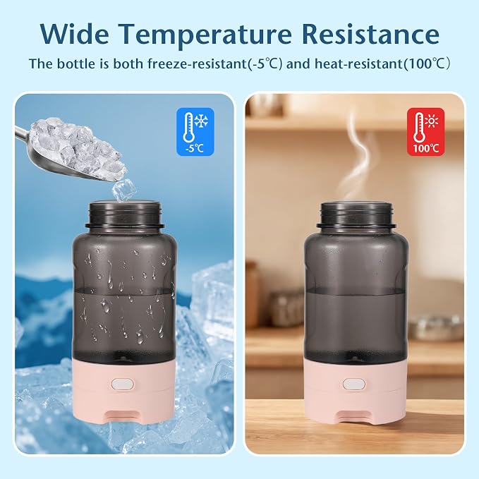 50oz Dog Water Bottle with Handle - Portable Pet & Human Water Dispenser for Hiking, Camping, Travel - Leakproof, BPA-Free, Outdoor Puppy Essential for Walking, Park, Beach (Pink) - Image 5