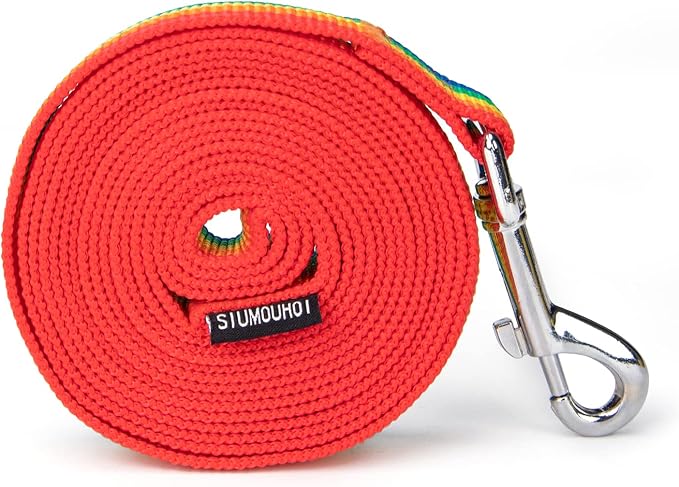 Strong Durable 6 ft Nylon Dog Training Leash, 1 Inch Wide Traction Rope, for Small and Medium Dog (Rainbow, 6 Feet) - Image 8