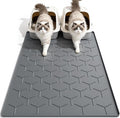 Garoopion Silicone Cat Litter Mat Large 40" X 28", Easy to Clean, Dark Gray | Large Size Waterproof Silicone Mat with Raised Edges, Catch Litter, Protect Floor from Urine, Multi-Use for Dog/Sink/Kitchen by Garoopion