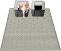 40"x30"(100cmx75cm) Extra Large Silicone Cat Litter Mat, XXL Litter Trapping Mat for Under Litter Box, Non-Slip Waterproof Kitty Litter Catcher, Easy to Clean Mat for Cats, Gray Green by WelcometoULTIBE