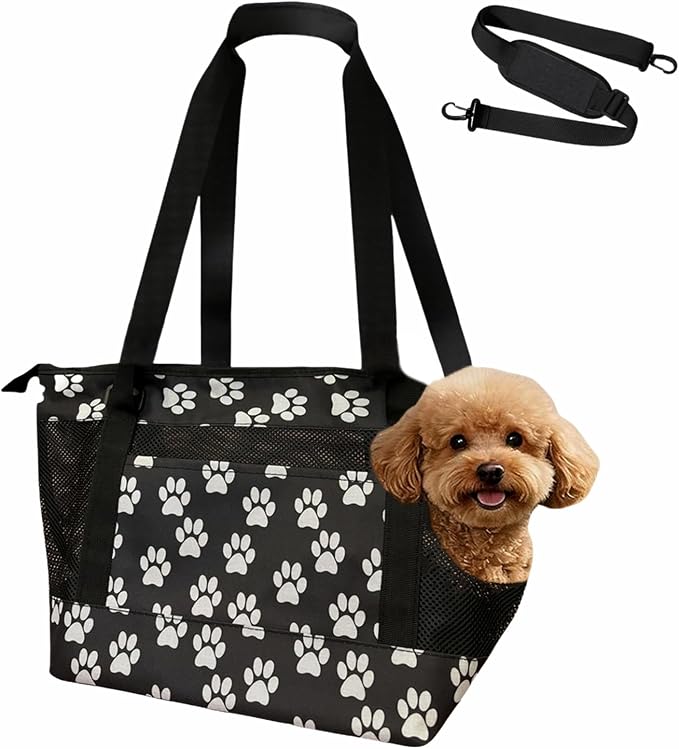 Dog Purse Carrier for Small Dogs with Pocket,Dog Carriers Soft Sided,Pet Carrier Purse for Puppy and Cats Up to16 lbs,Dogs and Puppies Tote Bag Carrier,Collapsible Travel Puppy Carrier by NALIYOUHU