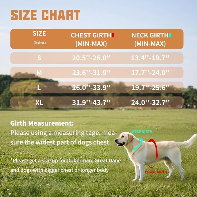 AUROTH Dog Harness and Leash Set for Medium Sized Dog, No Pull Dog Vest | with 5.25FT Dog Leash, Breathable Soft Padded, No choke, Reflective Tactical, Easy to Put on & Take Off - Turmeric Medium - Image 6
