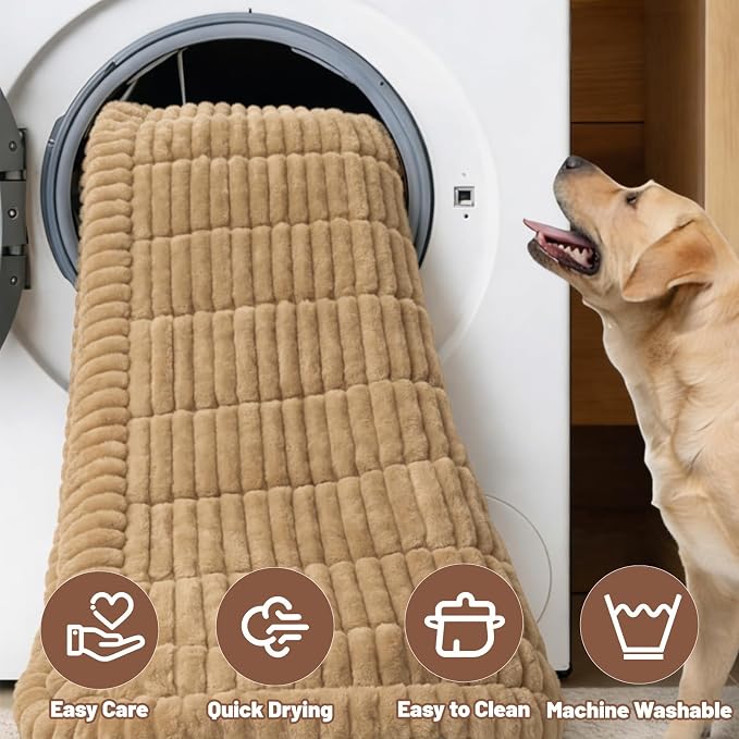 Dog Car Seat Waterproof Bed Cover Back Seat Brown 23.6”x51” | Nonslip Soft Comfortabl Pet Bed Mat Car Blanket for Travel Backseat Extender Seat Covers Dog Bed for Cars Trucks and SUVs - Image 6