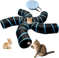 Bemodst Cat Tunnel for Indoor Cats, 5 Way Cat Tubes and Tunnels Collapsible S-Shape Small Animal Tubes Kitty Tunnels Interactive Maze Cat Toy for Kitten Rabbit Ferret - 5 Way by Bemodst