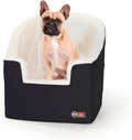 K&H Dog Car Seat, Bucket Booster for Cats & Dogs, Small, Black/Cream | Better views on rides, dog car seats for small dogs with bolster, 2 tethers, washable cover, for 2 small dogs or 1 medium dog by KHPetProducts