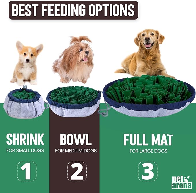 PET ARENA Adjustable Snuffle Mat for Dogs Puzzle Feeder Toy | Promotes natural hunting instincts, reduces boredom, supports mental stimulation, and provides engaging playtime for pets. - Image 2