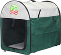 Go Pet Club 18" Rounded Top Soft Collapsible Dog Crate, Portable Pet Carrier, Thick Padded Pet Travel Crate for Indoor & Outdoor, Soft Sided Pet Foldable Kennel Cage with Durable Mesh Windows, Green by Go+Pet+Club