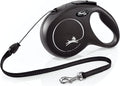 FLEXI® Classic Cord Retractable Dog Leash, Medium, 26 ft - Black | German engineered, original flexi leash, durable quality for dogs up to 44 lbs, tangle-free, walking, reliable brake system by Flexi