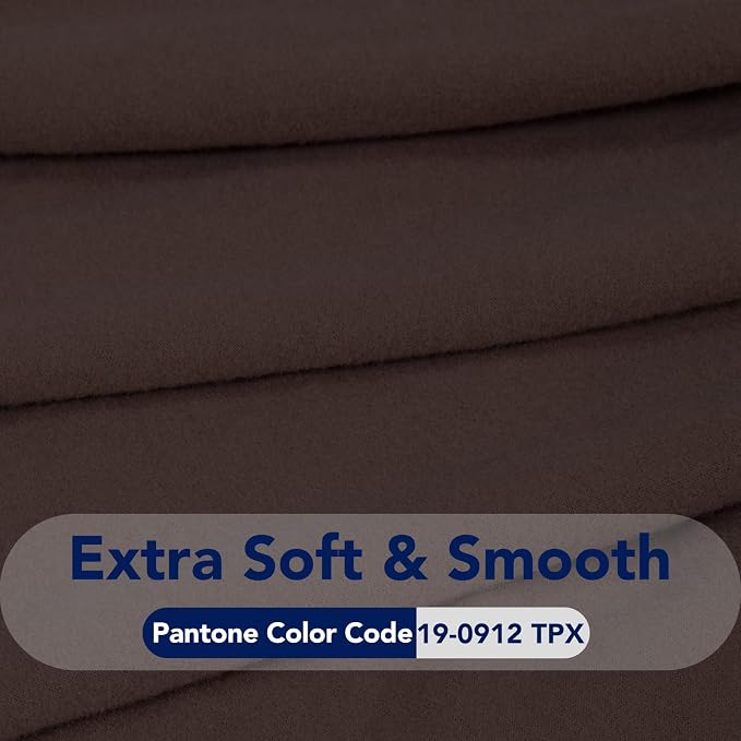 PureFit Stretch Loveseat Covers Fleece Couch Covers for Sofa Chocolate | 1-Piece Sofa Slipcover Soft Couch Protector, Sofa Cover Washable with Non Skid Foam and Elastic Bottom for Kids, Dogs - Image 5