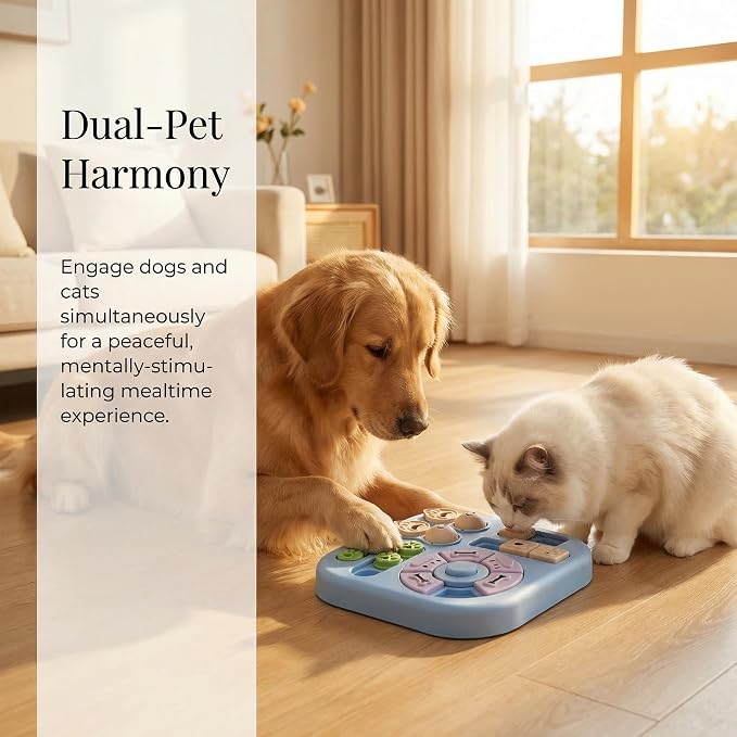 Tee Shirt Galaxy Dog Puzzle Toys, Treat Dispensing Puzzle Feeder for IQ Training and Mental Stimulation, Slow Feeder Enrichment Toy for Small Medium Large Dogs, Light Blue - Image 9