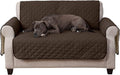 Furhaven Water-Resistant & Reversible Loveseat Cover Protector for Dogs, Cats, & Children - Two-Tone Pinsonic Quilted Living Room Furniture Cover - Espresso/Clay, Loveseat by FurHaven