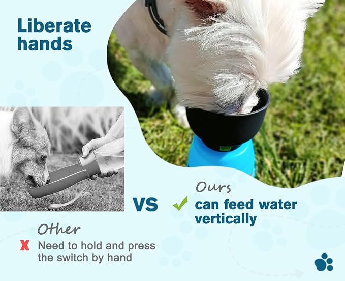 Pecute Portable Dog Water Bottle, 2 in 1 Cat Dog Travel Water Bottle Bowl Leakproof with Double Seal, BPA Free, Lightweight, Pet Small Animal Water Bottel Dispenser for Outdoor Walking Hiking Travels | Leakproof, BPA Free, Lightweight, Puppy Walking Wa... - Image 5