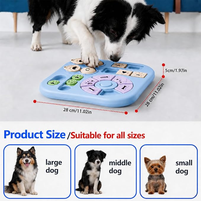 Tee Shirt Galaxy Dog Puzzle Toys, Treat Dispensing Puzzle Feeder for IQ Training and Mental Stimulation, Slow Feeder Enrichment Toy for Small Medium Large Dogs, Light Blue - Image 2