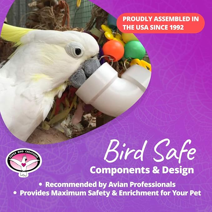 Super Bird Creations SB751 PVC Forager Bird Toy, Medium/Large Bird Size, 3” x 5” x 8” - Image 8