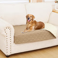 Smiry Waterproof Reversible Pet Couch Covers for Dogs | Pet Friendly, Soft Fabric, Washable Sofa Furniture Protector for Dogs Cat Kids, Checkered (30"x53", Camel/Beige) by Smiry