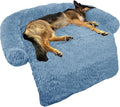 GGIB Calming Dog Bed Fluffy Plush Dog Mat for Furniture Protector with Removable Washable Cover for Large Medium Small Dogs and Cats (Large, Navy) by GGIB