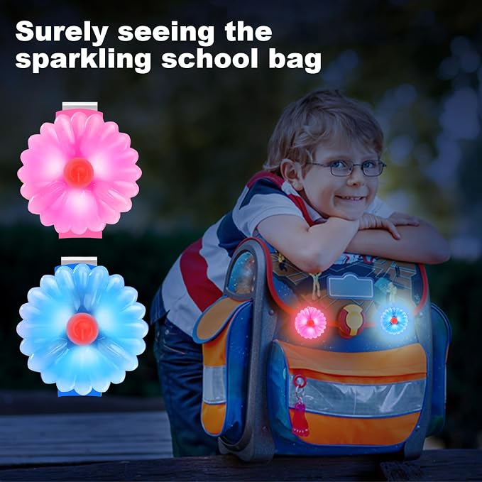 AHJ Dog Collar Light, 2 Pack Dog Safety Lights for Night Walking, USB-C Rechargeable Dog Light Clip-On LED for Kids' Backpacks, Dogs, Runners, Joggers, Cyclists, Camping & Hiking (Pink and Blue) - Image 2