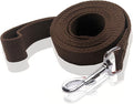 Nylon Dog Leash 4 Ft 5 Feet 6 Foot Long, Walking Training Dog Leashes for Medium Large Dogs, 1 Inch Wide (5/8" X 6 ft, Brown) by SALO