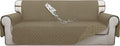 ISSUNTEX Double Protection 100% Waterproof Sofa Covers for Living Room, Couch Covers for 3 Cushion Couch Sofa, Reversible Furniture Protector Sofa Cover for Dogs, Pets, Kids (Sofa, Beige/Beige) by ISSUNTEX