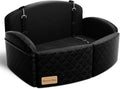 Dog Car Seat for Medium/Large Dogs, Pet Booster Car Bed up to 55lbs, Black | Dog Car Seat for 2 Small Dogs, Memory Foam Cushion, Detachable Washable Cover, 2 Safety Leashes, Non-Slip, Fits Back Seat by Unknown