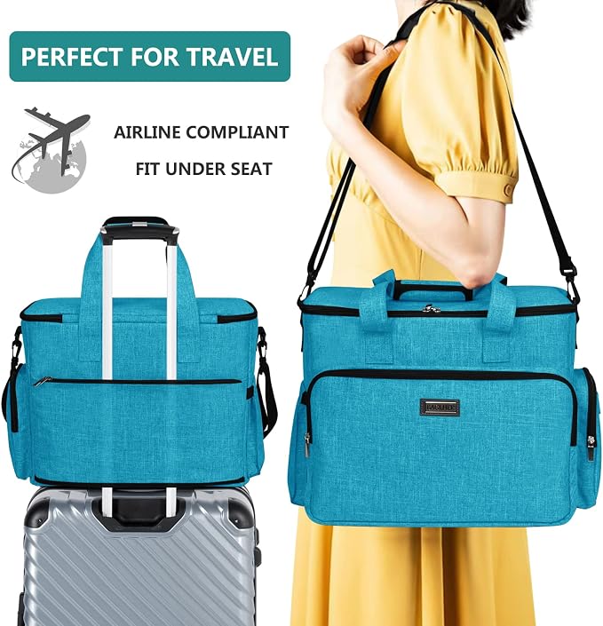 BAGLHER Dog Travel Bag, Pet Travel Bag (ALL Pet Travel Supplies), With 2 Pet Food Containers and 2 Collapsible Silicone Bowls; Essential Kits for Pet Travel Sky Blue - Image 6