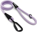 Rope Dog Leash, 6 Foot Heavy Duty Dog Leash with Aviation Aluminum Auto Locking Carabiner, Strong Nylon Pet Lead for Small, Medium, Large Dogs (Purple, 6FT) by MORXIL