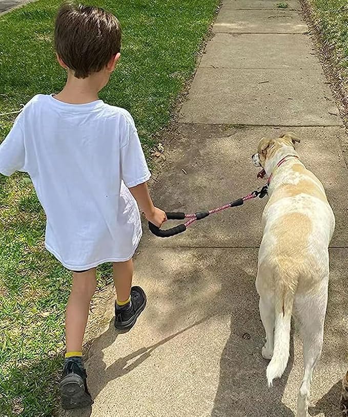 Short Dog Leash 18 Inch Rope Traffic Leash with Padded Dog Handle | 1.5FT Dog Lead 1/2” Strong Nylon Tab for Medium Large Dogs Control Training Walking (Green) - Image 9