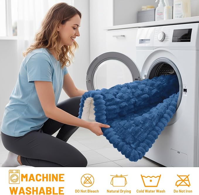 Smiry Non Slip Couch Covers for Dogs, Scratch Resistant Pet Sofa Protector | Machine Washable Soft Fuzzy Thick Furniture Cover for Sofa Loveseat Sectional Large Dogs, Navy, 27.6" x 59" - Image 8