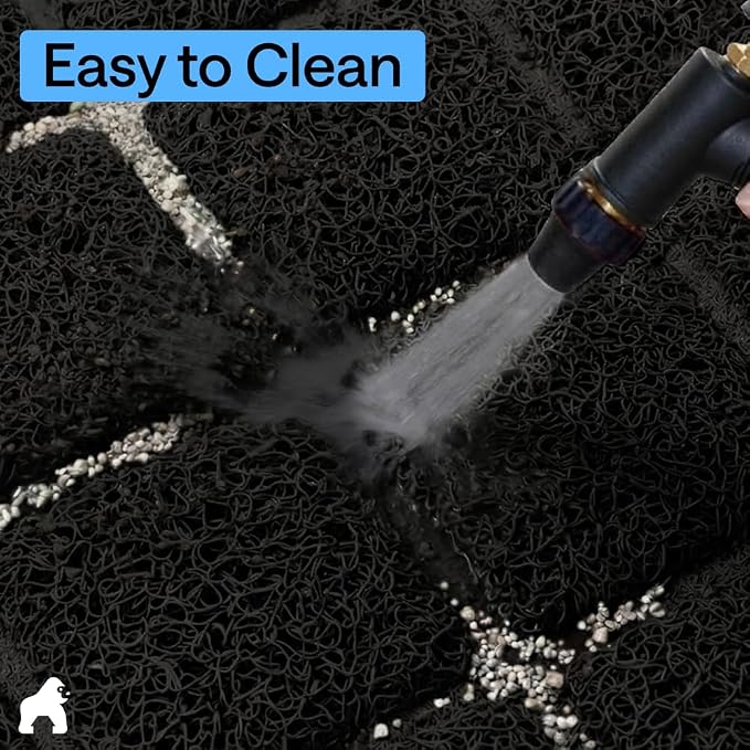GORILLA GRIP Cat Litter Box Mat, Cushioned Coil Mesh Litter Trapping Mats, Scatter Control Supplies for Less Mess, Phthalate Free, Ultra Deep Catch Grooves, Rinse or Vacuum to Clean, 24x17 Black - Image 9