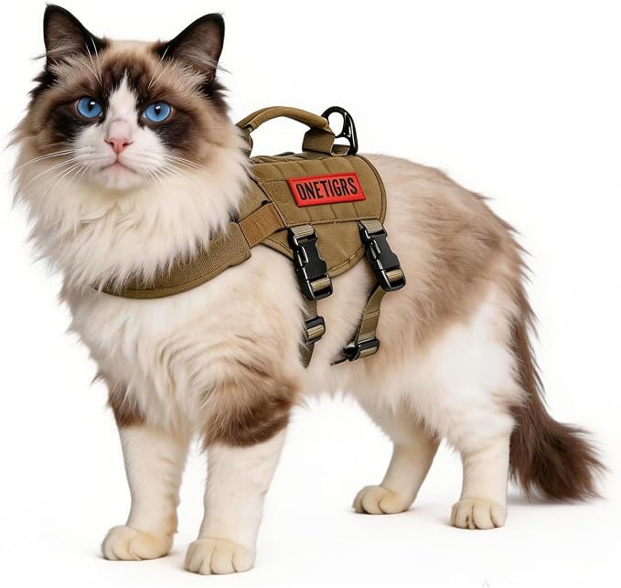 OneTigris Tactical Dog Harness XXS Puppy Vest with Vertical Handle | Tactical XXS puppy harness with vertical handle & fleece padding. Quick-release for easy on/off. Ideal for training & walks. - Image 6
