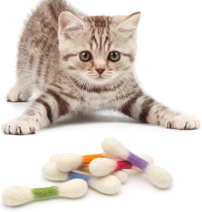 Glaciart One MINI Swabs Cat Toys with Catnip - 6 Pk | Durable for Chew, Cute Cat Toys Interactive Kitty for Boredom, Exercise, & Play | Filled w/Organic Catnip for Anxiety & as Digestive Aid - Image 6