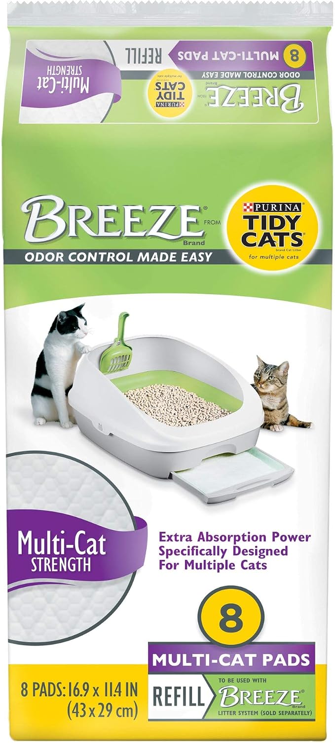 Purina Tidy Cats Cat Litter Breeze Pads Refill Pack Multi Cat Litter Pads - 8 ct. Bag by PurinaTidyCatsLitter