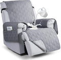 VANSOFY 100% Waterproof Recliner Chair Covers Washable, Light Gray, 30" | Non-Slip, Slipcover with Pocket, Furniture Protector, Elastic Straps, Chair Cover for Pets, Dogs by VANSOFYFURNITURECOVERS